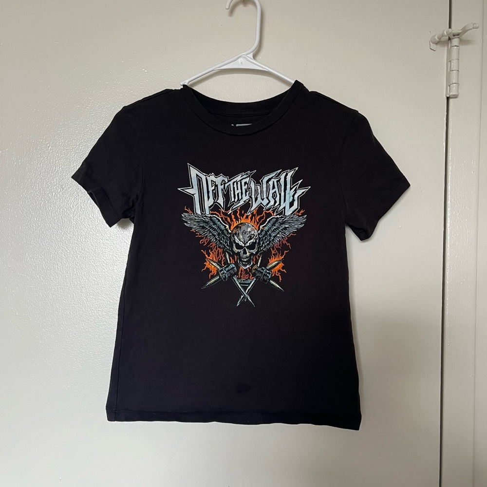 VANS Off the Wall Black Graphic Tee with Skull Design